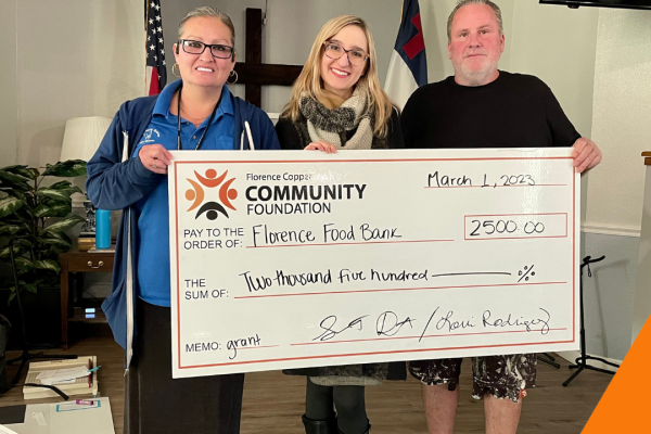 Florence Copper Community Foundation Donates to Florence Food Bank